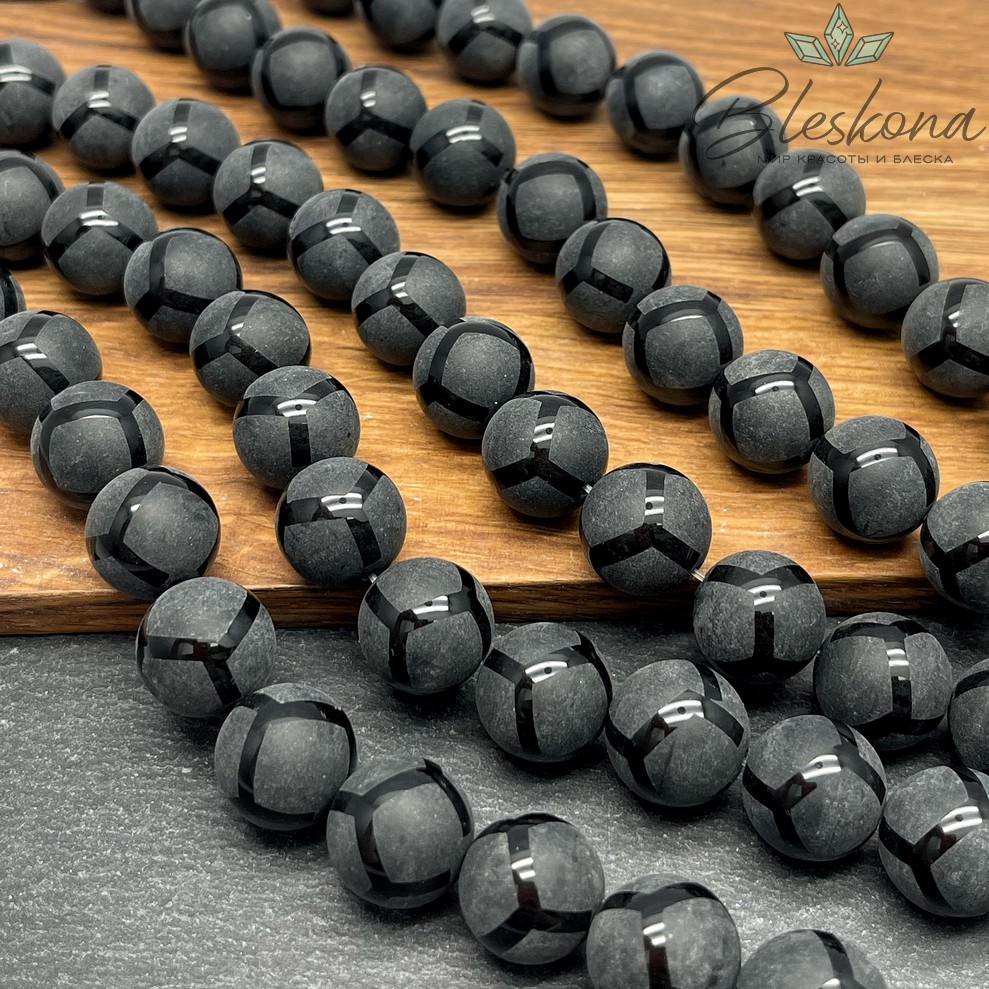 Стекло черное матовое Черепаха 14 мм 