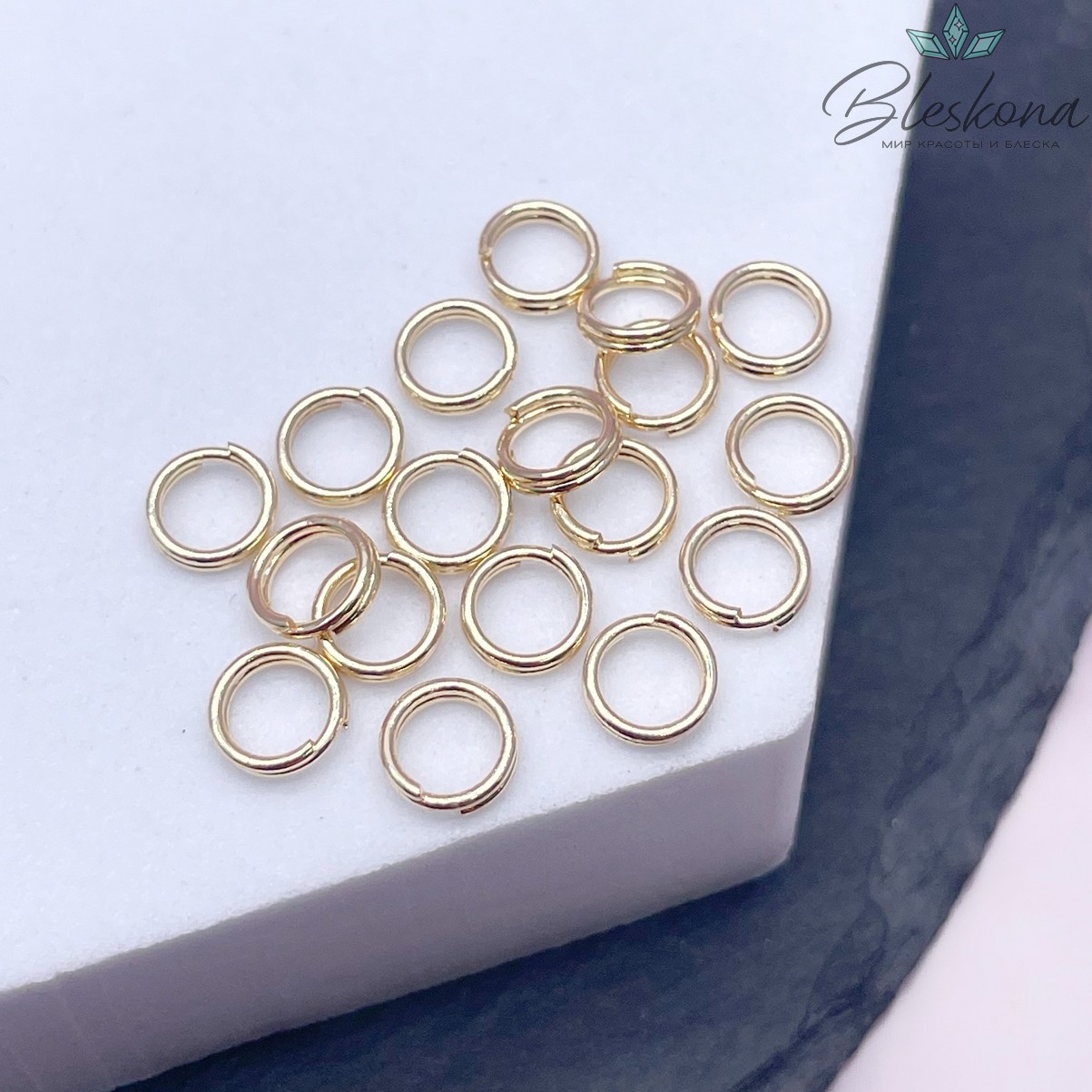 6*1,5 мм Цвет золото, Колечки двойные уп. 1гр. Люкс GK939,Q050016-1 (CC273)