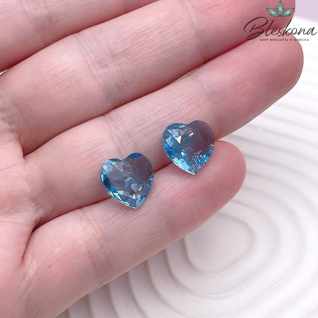 6432 Heart Cup Pendant 10,5 mm Aquamarine (202)