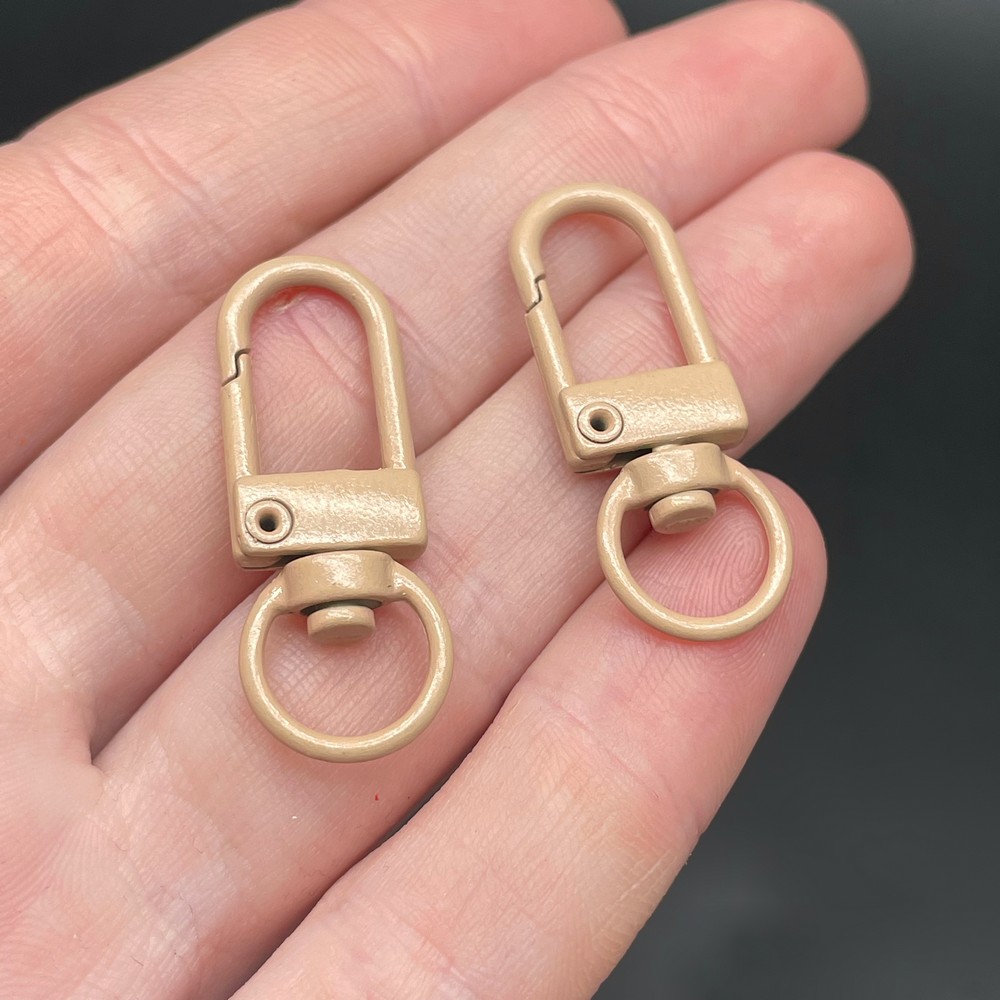 12*33,5мм , Замок крупный светло-коричневая эмаль 