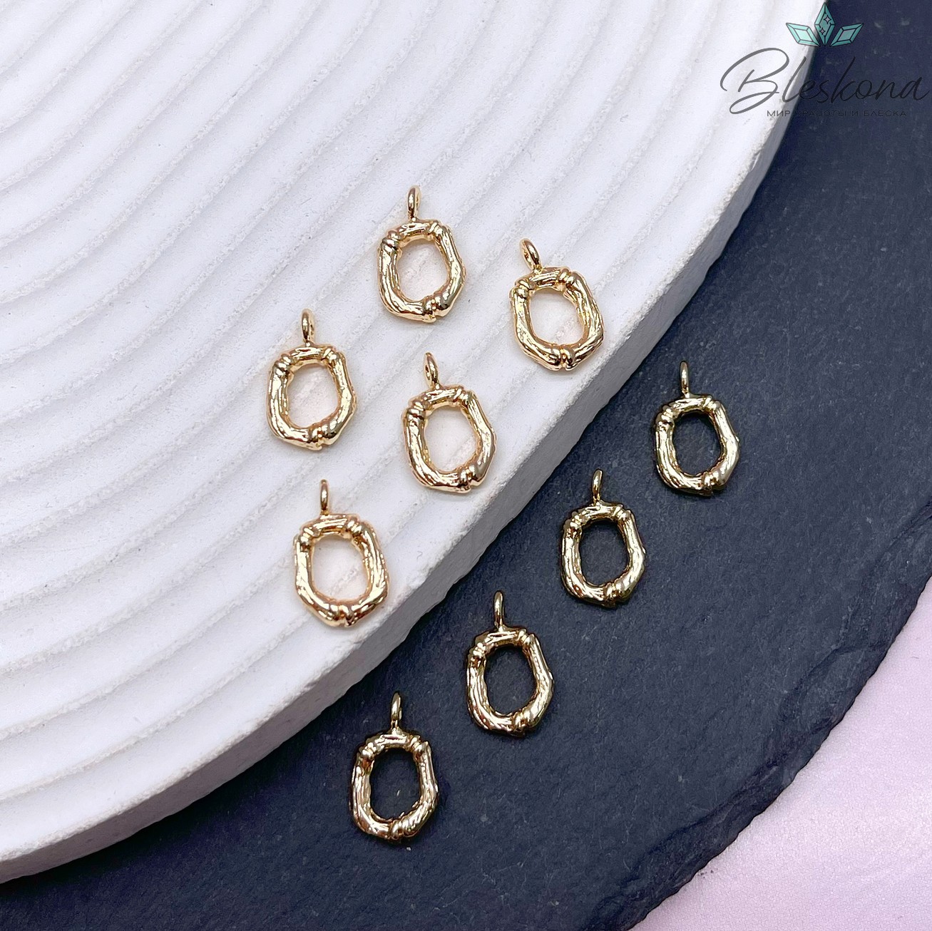 12 мм Цвет золото, Буквы веточки O 