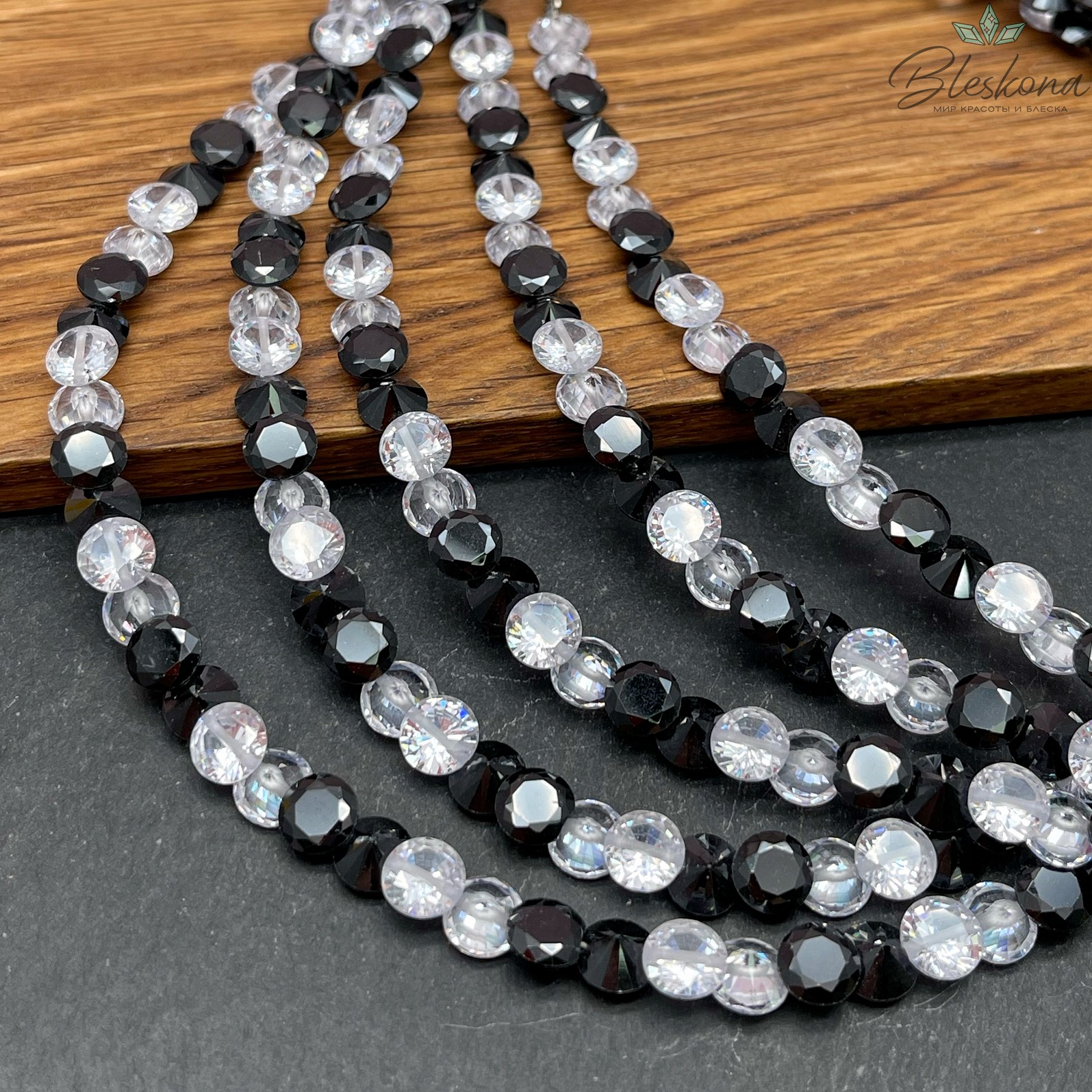 Циркон микс №1  конус огранка 7 мм (кубический цирконий, фианит) 