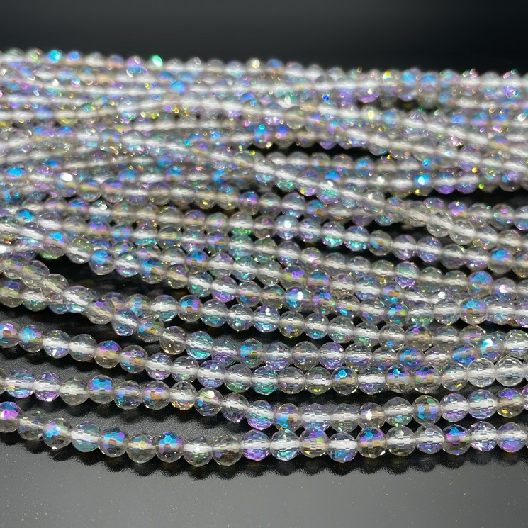 4 мм Стекло Lux, шар, цвет песочный с переливом