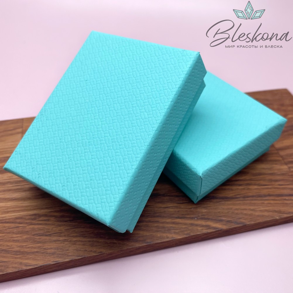 Коробка Бирюзовая черная подложка 9*7*3 см