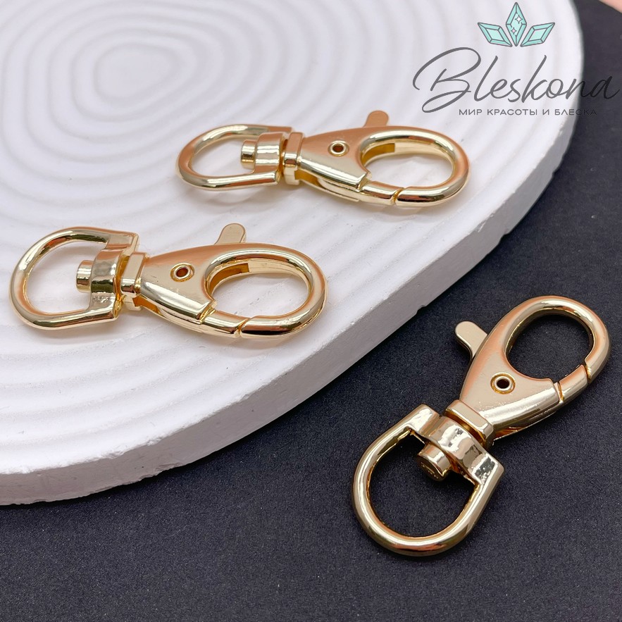 53*18 мм Цвет золото, Замок-карабин 