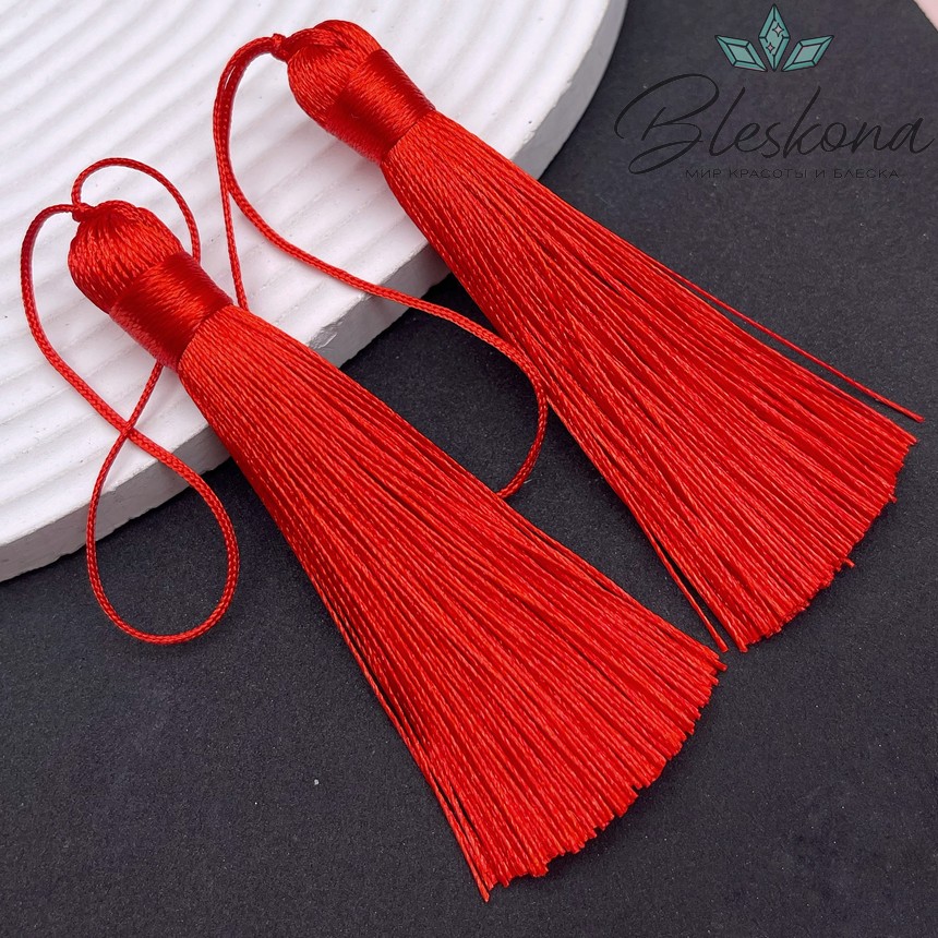 Кисть вискозный шелк Красная 8,5см/11мм