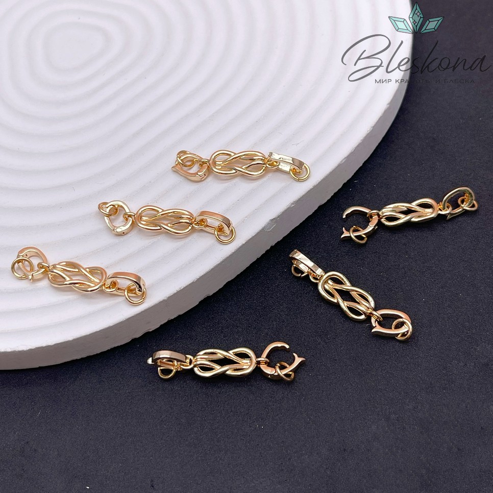 35*7,5 мм Цвет золото, Замок узелок бейлы