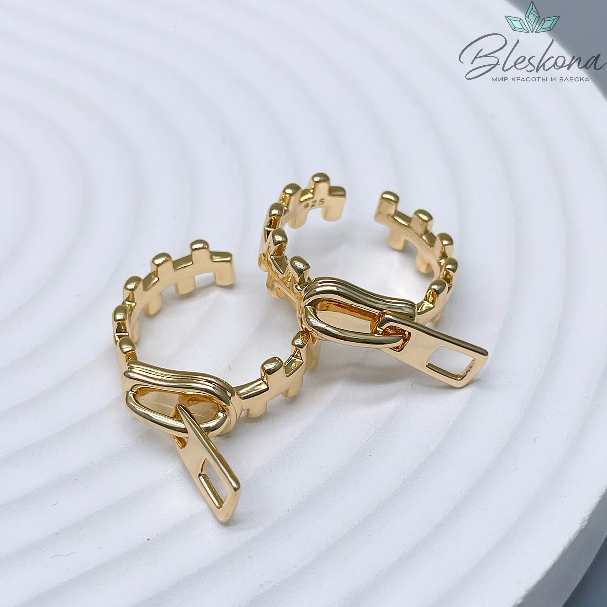 18,5 мм Цвет золото, Основы для колец замок Люкс 