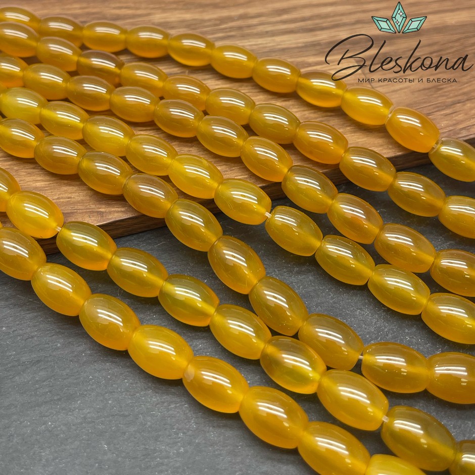 Агат желтый бочата 14*10 мм