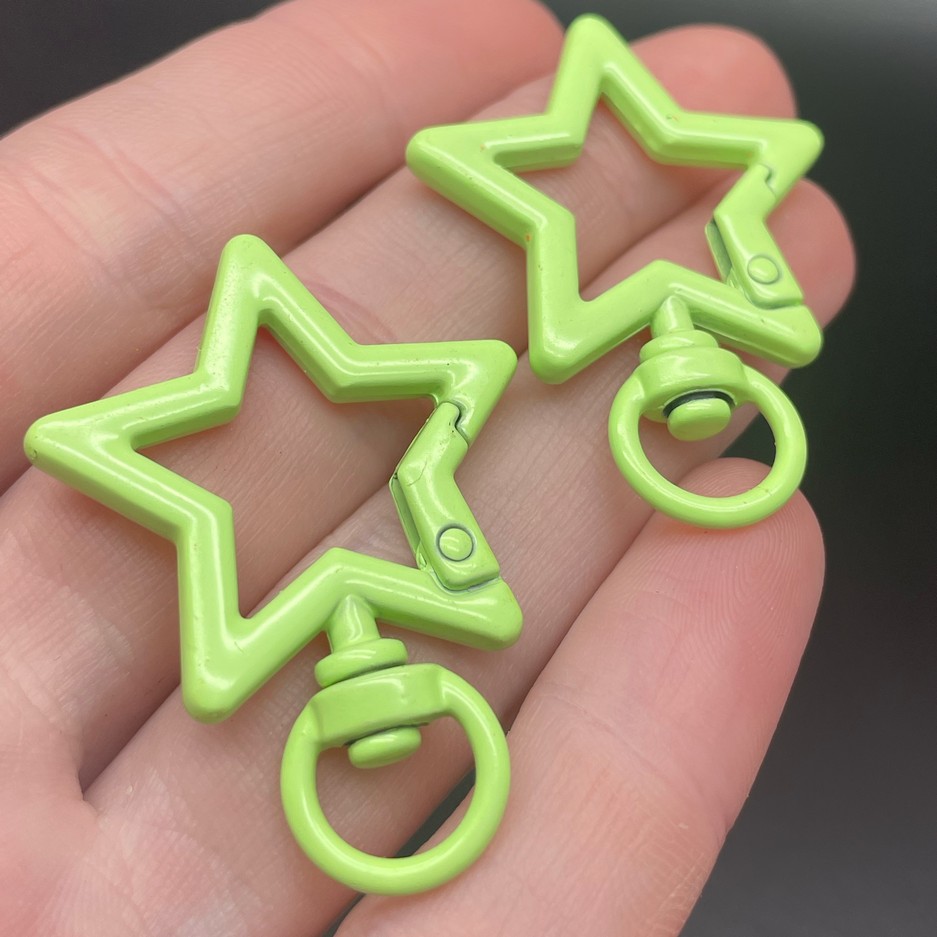 30,5*40мм , Замок крупный звезда салатовая эмаль 
