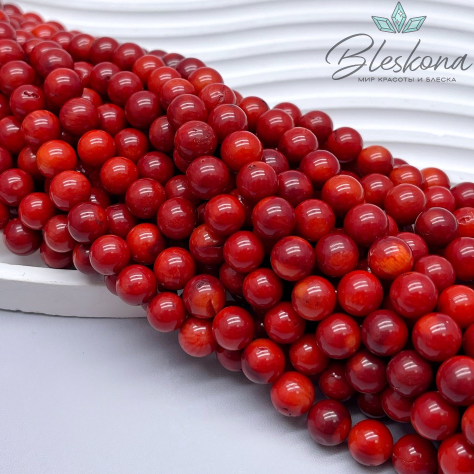 Коралл красный огранка (Коралловые водоросли) 6 мм