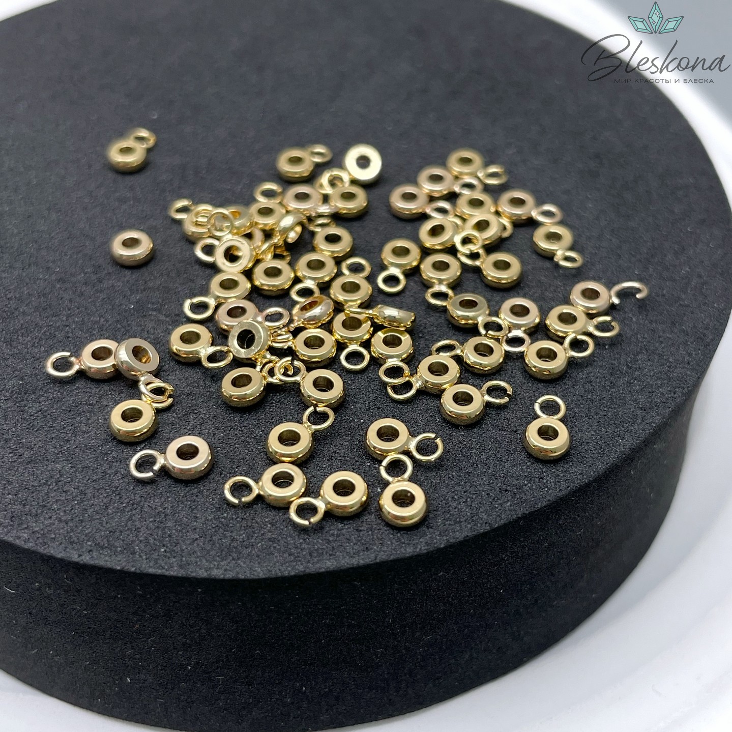 4 мм Цвет золото, Бейл разъемное кольцо Люкс