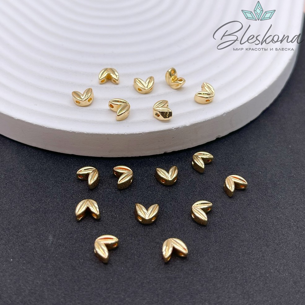 5*6 мм Цвет золото, Разделитель на 2 ряда
