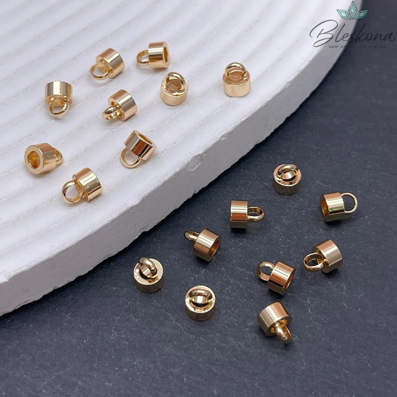 5,9*5 мм Цвет золото, Концевик гладкий 