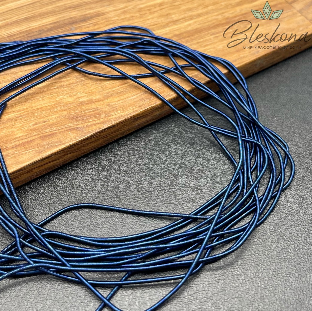 Канитель мягкая матовая 1 мм, Цвет MK-20 уп.5 гр (оттенок синего)