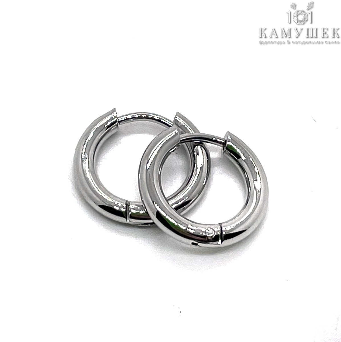 15мм Цвет серебро, Швензы бублик Конго Люкс 