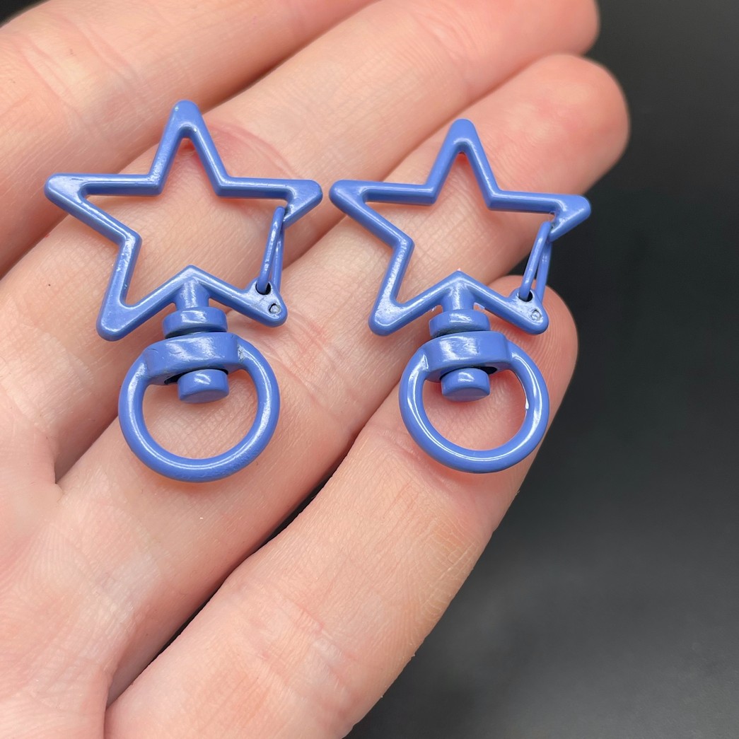 23*35мм , Замок крупный звезда сиреневая эмаль 