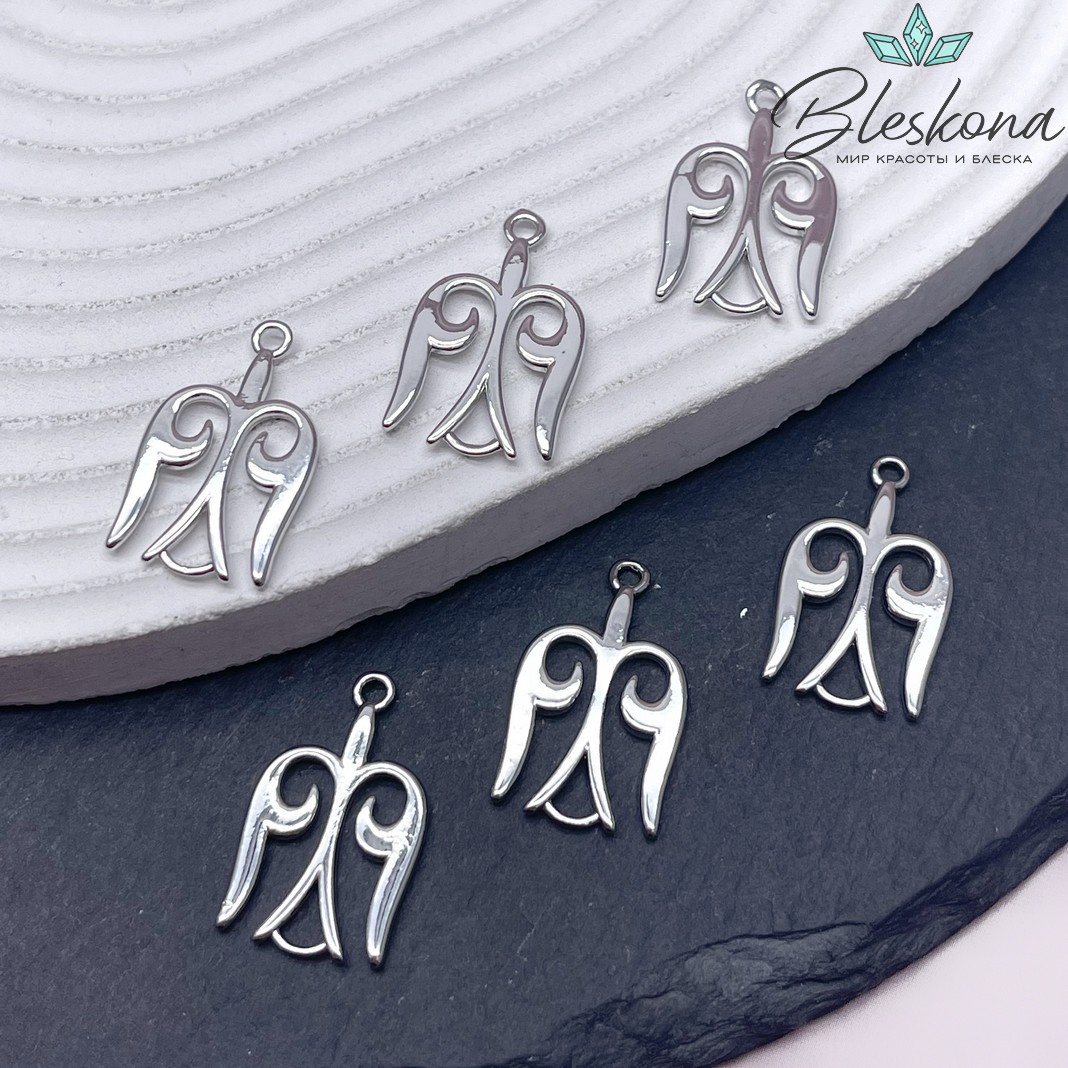 23*14,5 мм Цвет серебро, Коннектор Этно №2