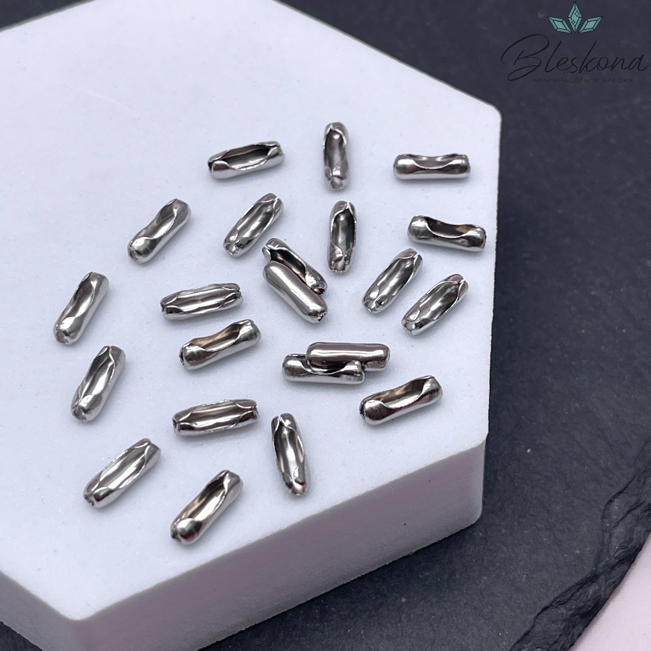 9*3 мм Цвет серебро, Замок для цепочки рис СТАЛЬ