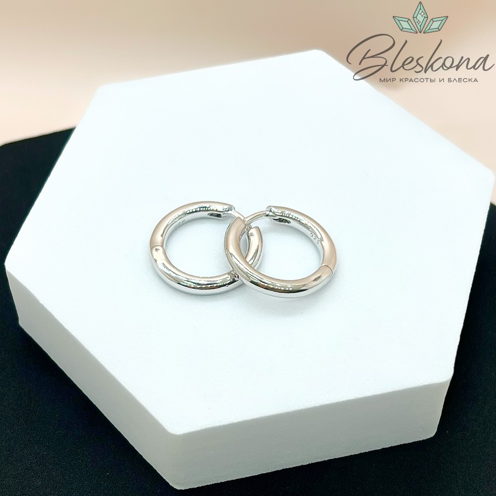 19,5мм  Цвет серебро, Швензы бублик Конго Люкс 