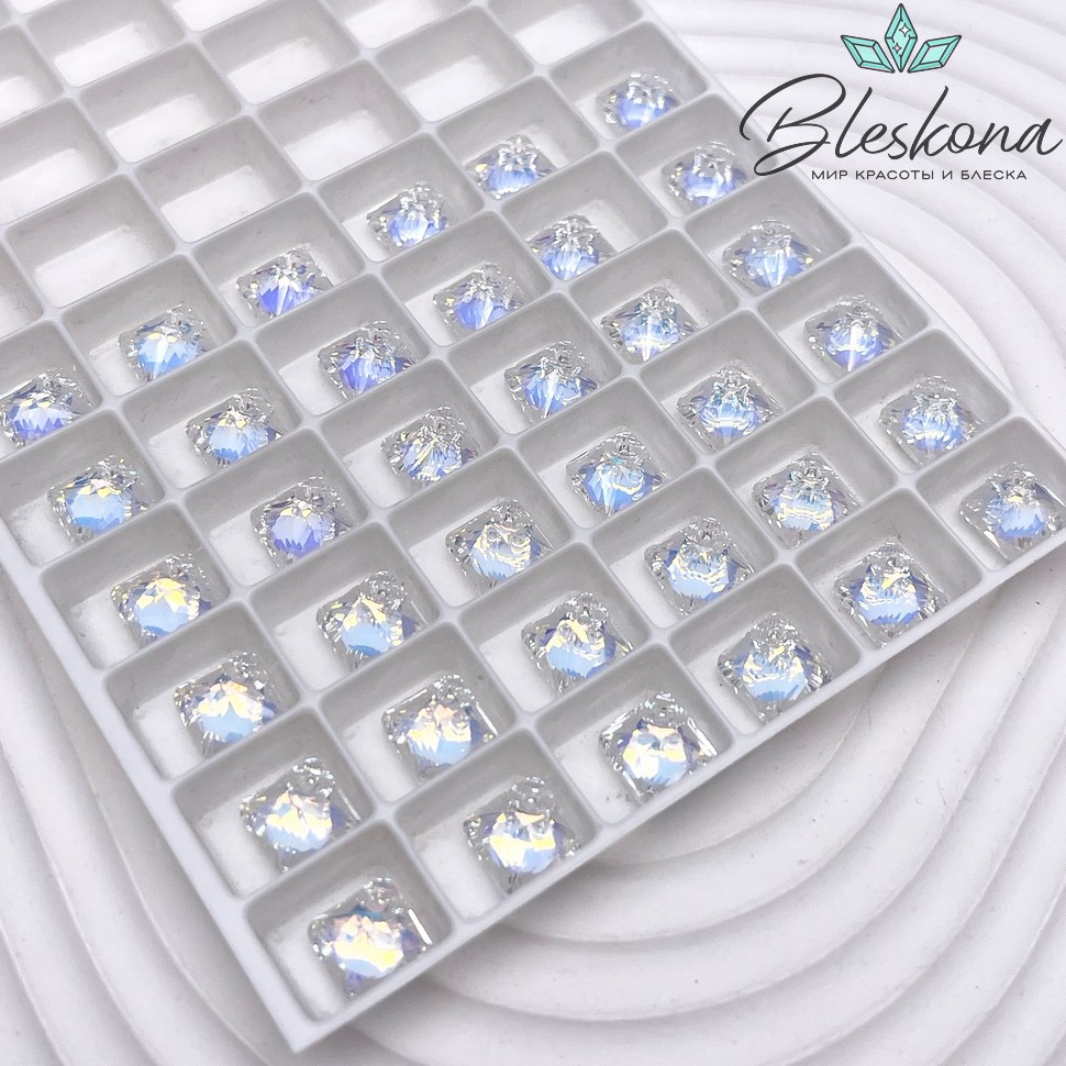 6431 Princess Cut 9 мм Crystal Aurore Boreale (AB)