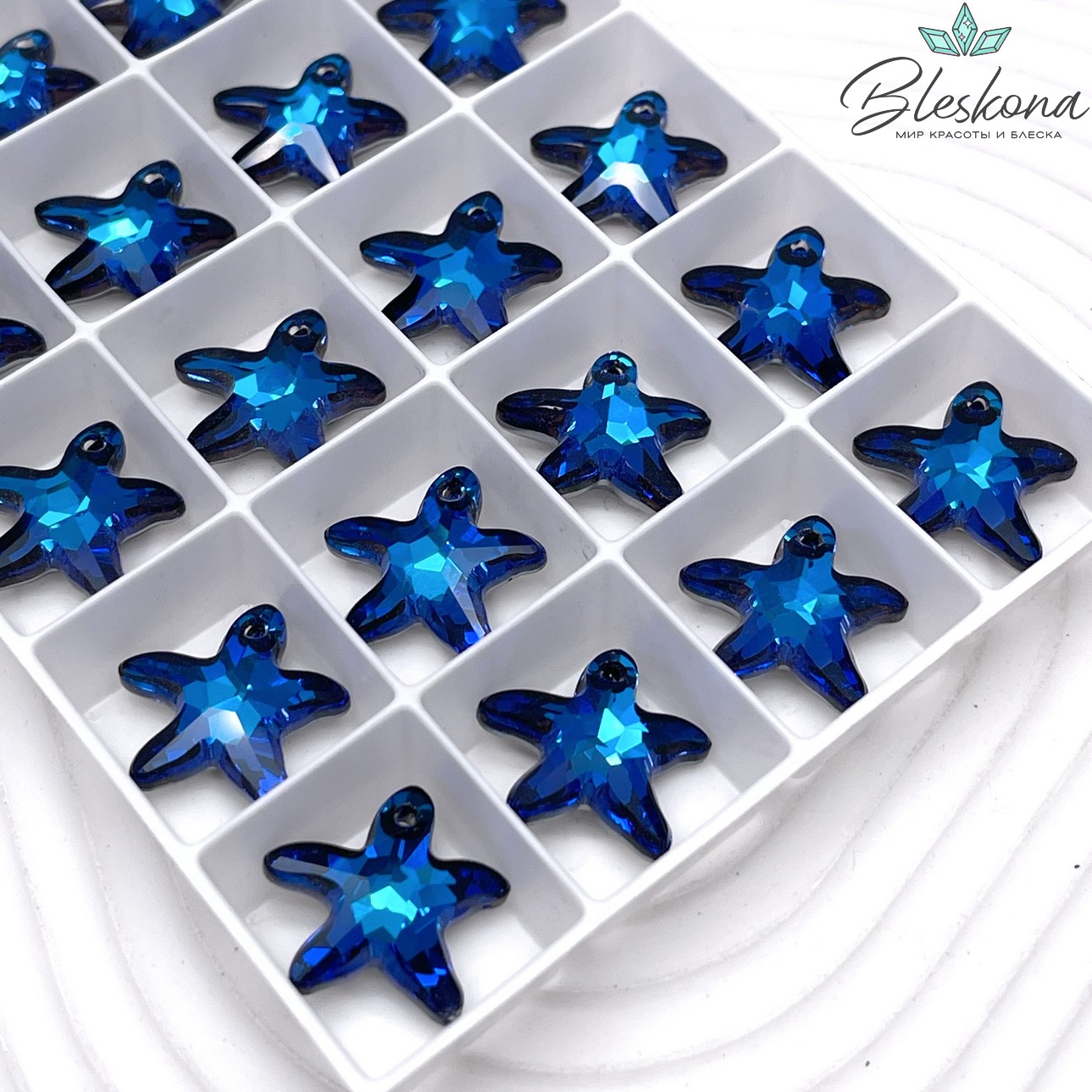 6721 Starfish Pendant 16 mm Crystal Bermuda Blue P