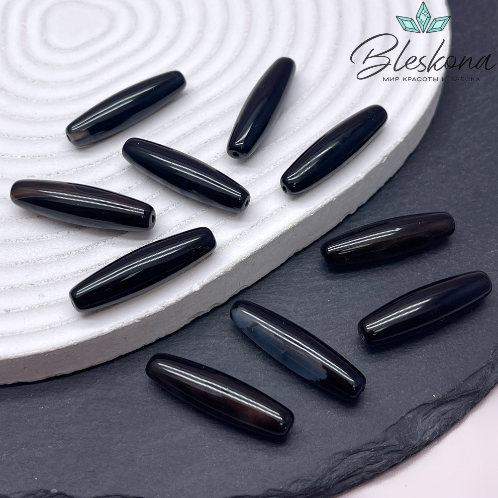 Дзи природная из агата 30*8 мм (штучно)