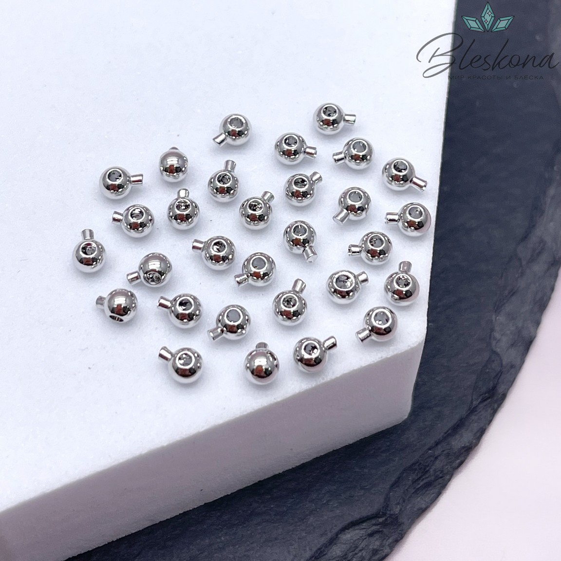 3,5 мм Цвет серебро, Кримпы One Touch Шар