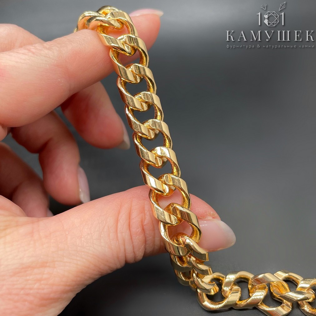 Цепь №65-1 цвет золото 11*14 мм