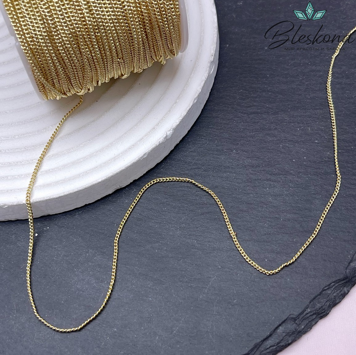 Цепь №82-1 цвет золото 1,5 мм