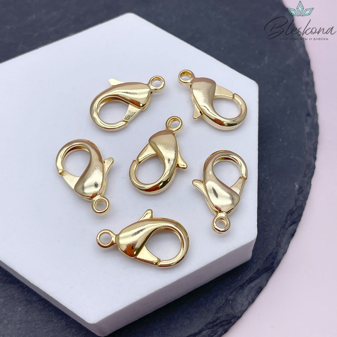 23 мм Цвет золото, Замок округлый