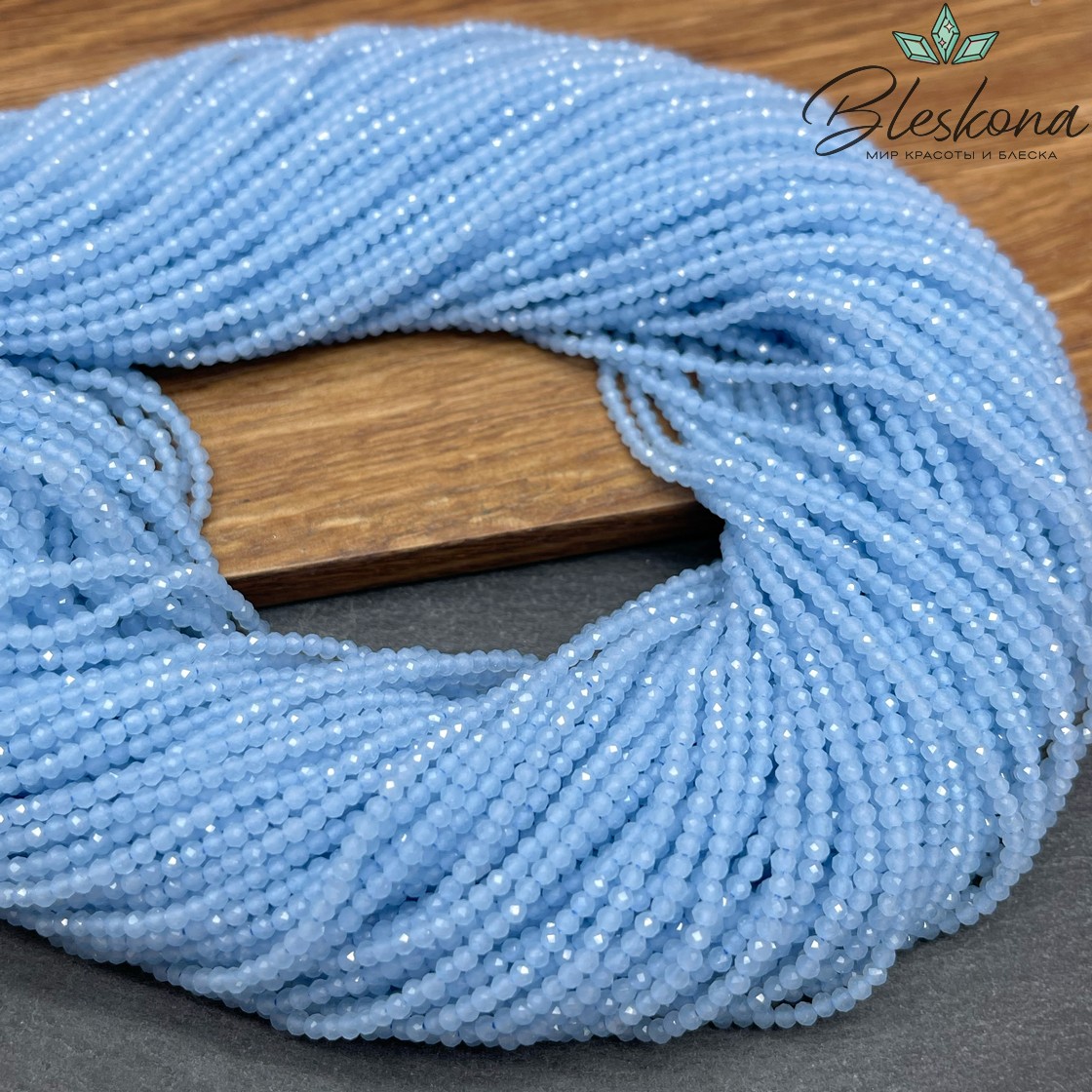Лунный камень светло-синий тонированный (имитация) 2 мм