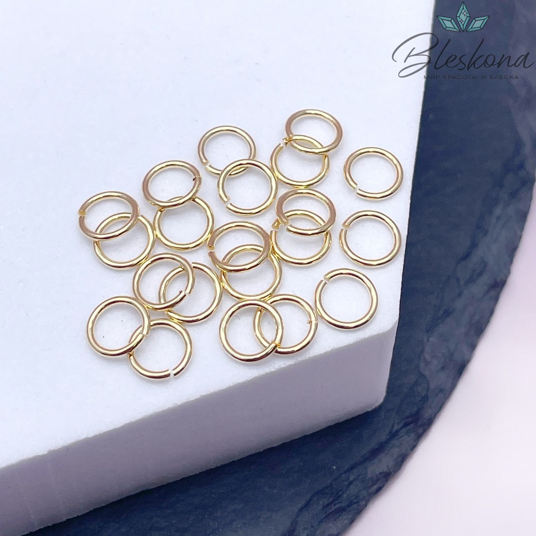 6*0,8 мм Цвет золото, Колечки уп. 1 гр.