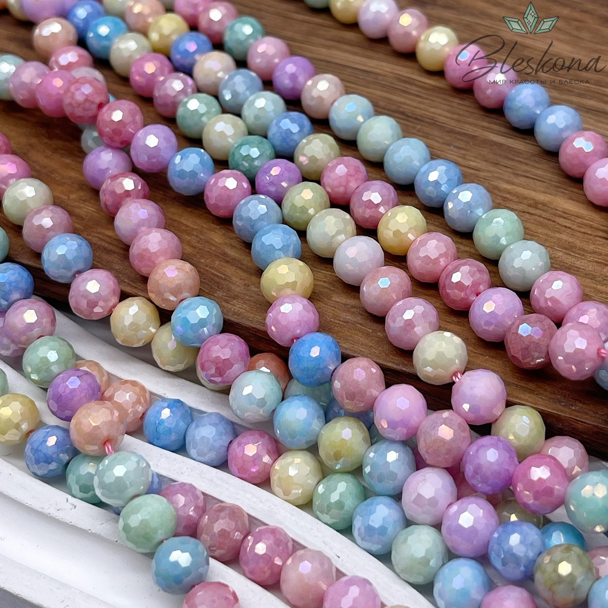 Стекло Lux микс №2 огранка   8 мм