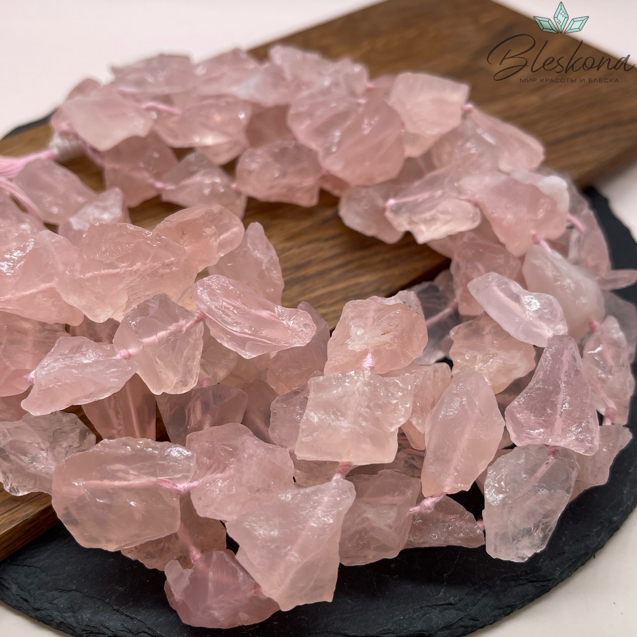 Мадагаскарский Розовый кварц Куски (18-20)*(17-18) мм