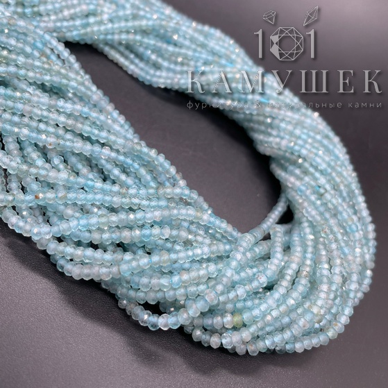Апатит рондели микроогранка 2*3 мм №1
