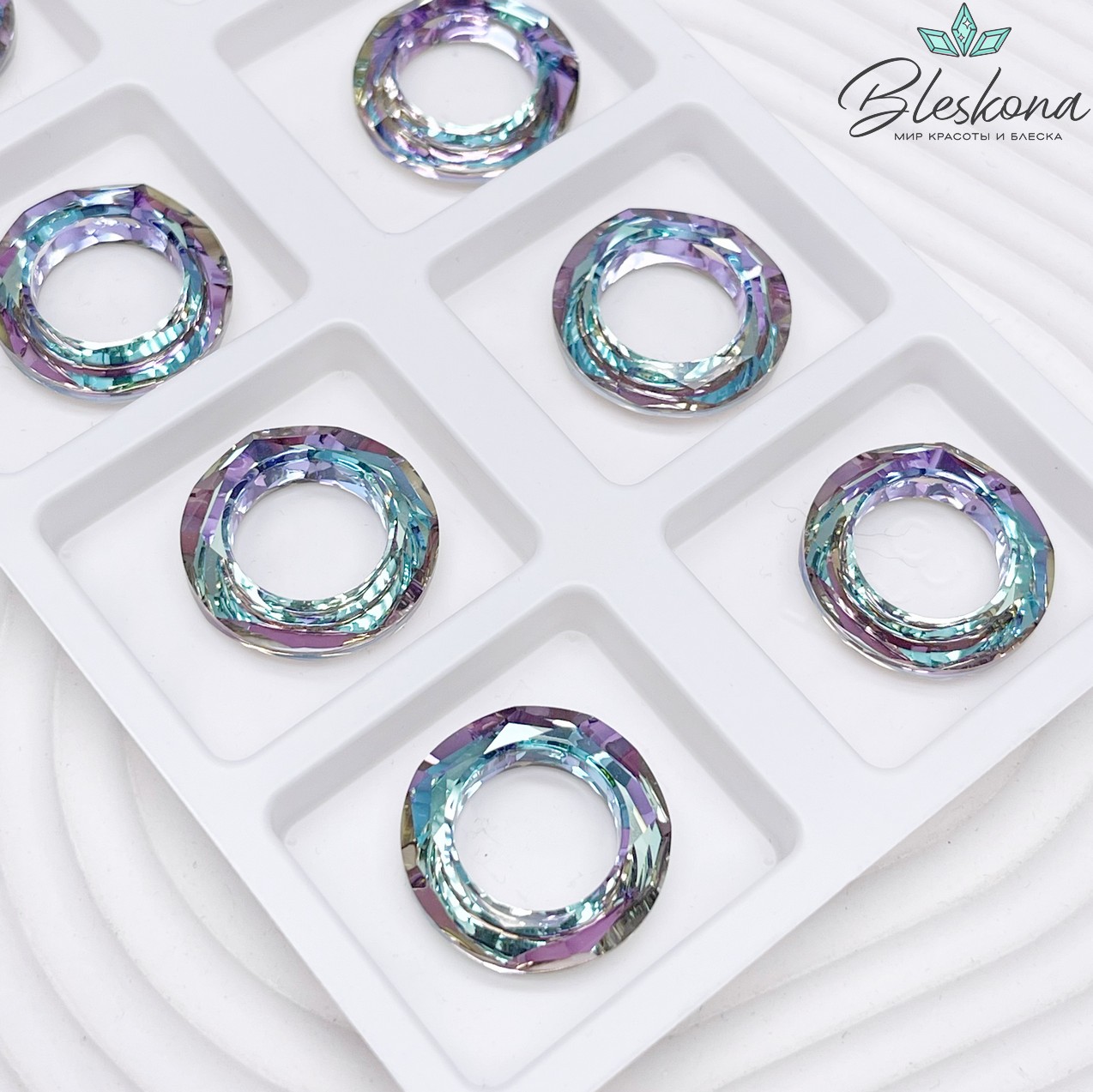 4139 Cosmic Ring 20 мм Crystal Vitrail Light Unfoiled