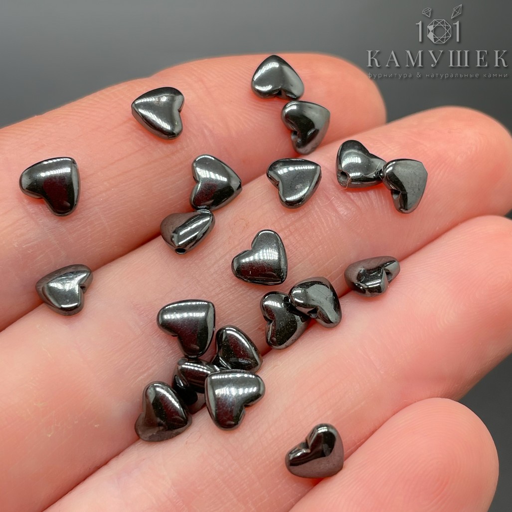 Гематин сердце объемное имитация 6 мм уп. 20шт 