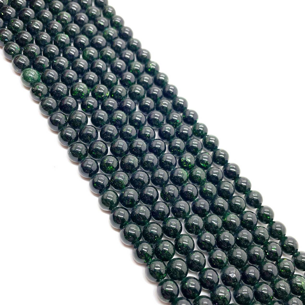 Авантюрин зеленый (имитация) 6 мм 