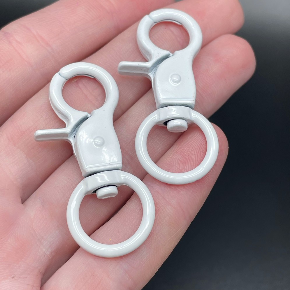 16*45,5мм , Замок крупный белая эмаль 