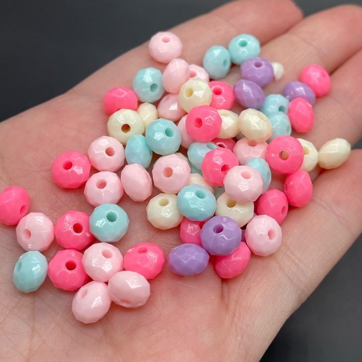 5*7,5 мм, Бусина рондель микс уп.10 гр