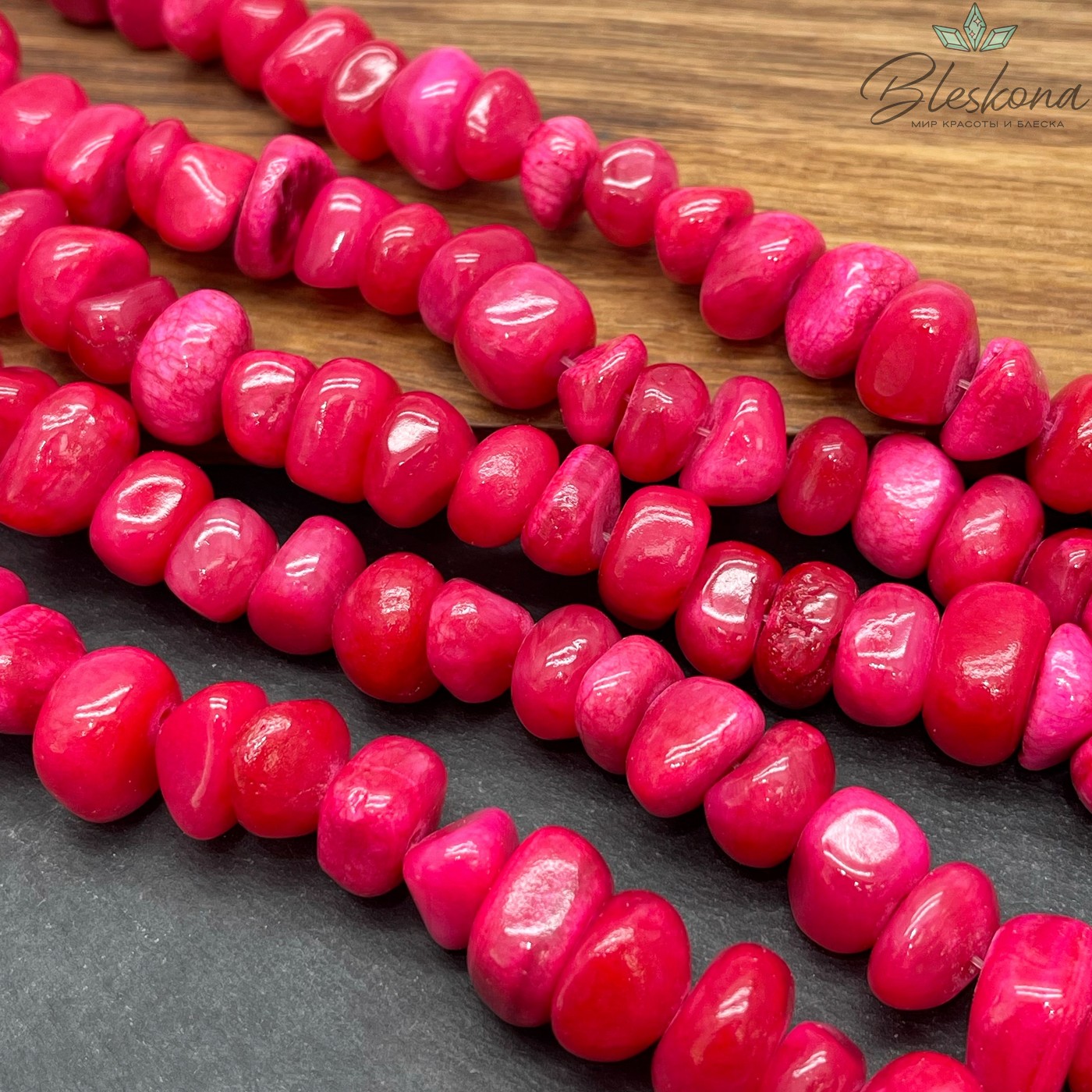 Оникс фриформ малиновый №1 (6-10)*(10-15) мм