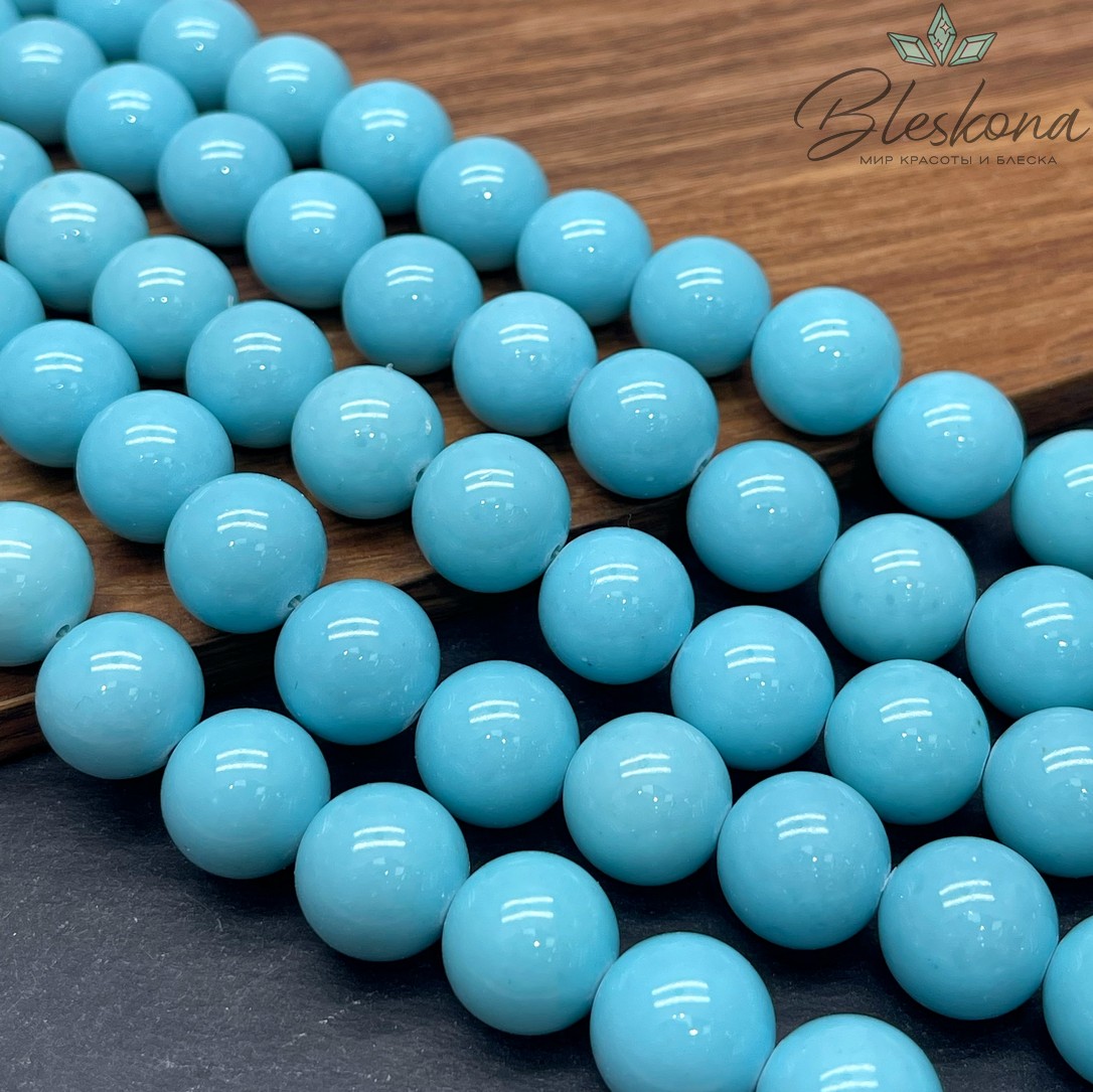 Оникс голубой (имитация) 14 мм 