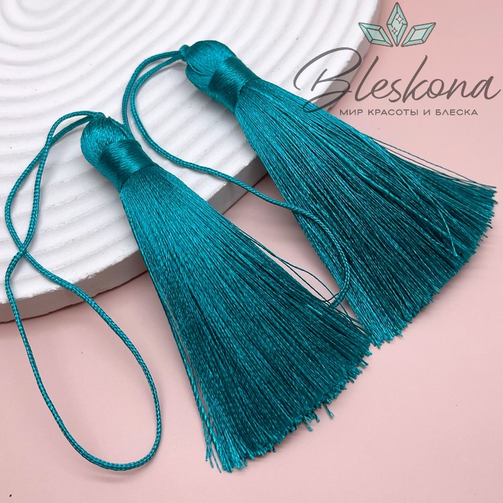 Кисть вискозный шелк Морская волна 8*1 см