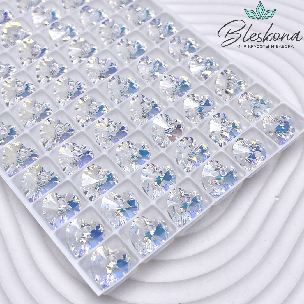 6228 Xilion Heart 10,3*10 мм Crystal Aurore Boreale (AB)