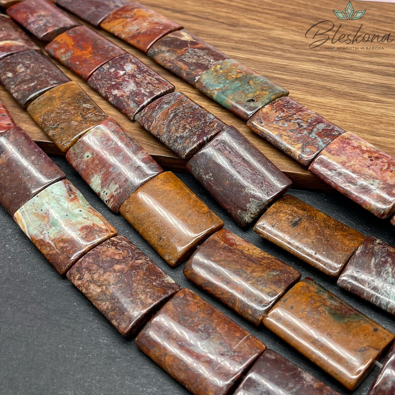 Агат пярмоугольник 30*22 мм №2