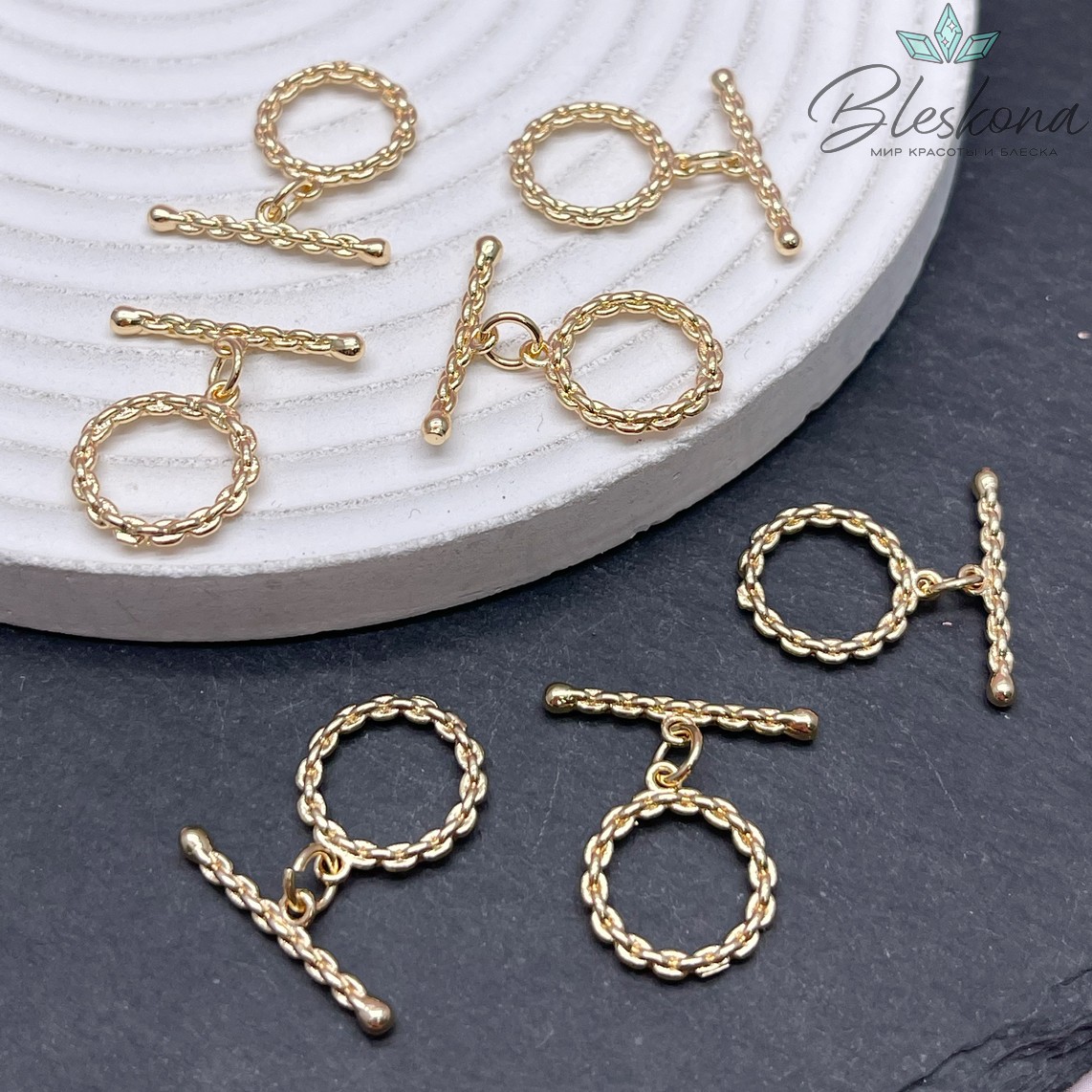 13,7*2 мм Цвет золото, Замок Тогл круг цепь