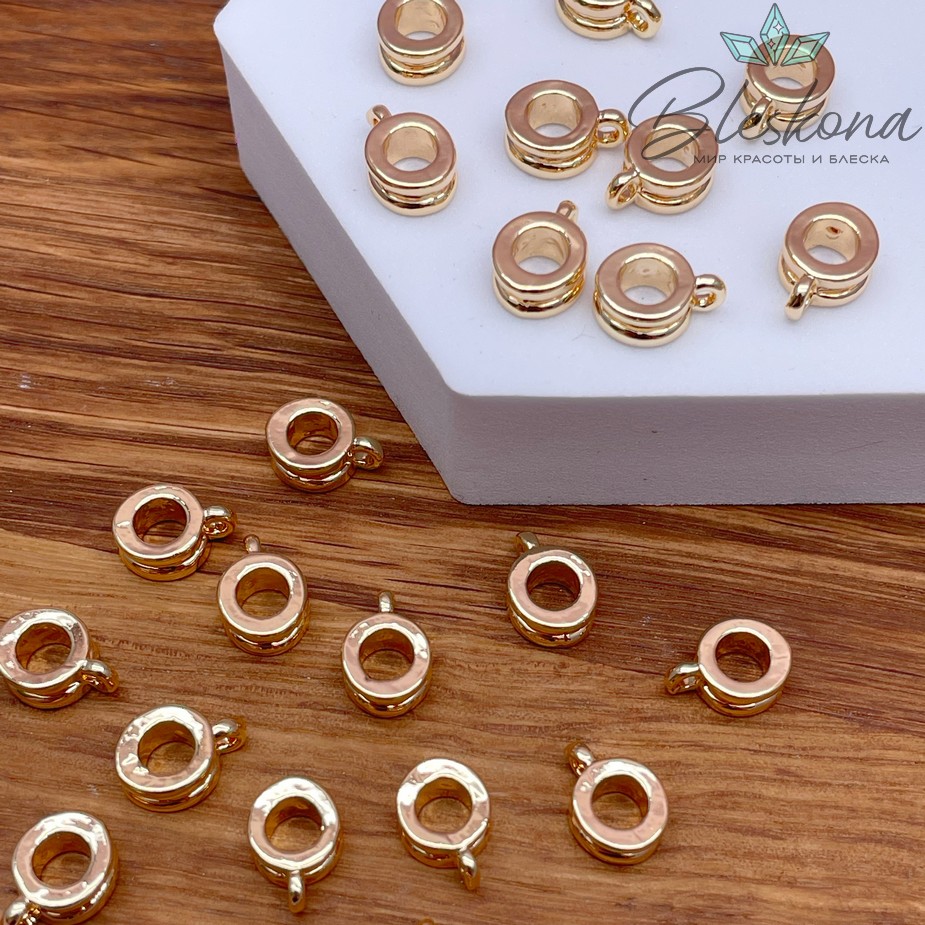 7,5 мм Цвет золото, Бейл неразъемное кольцо