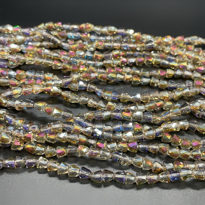 4,2 мм Стекло Lux, колокольчик, цвет песочный с переливом