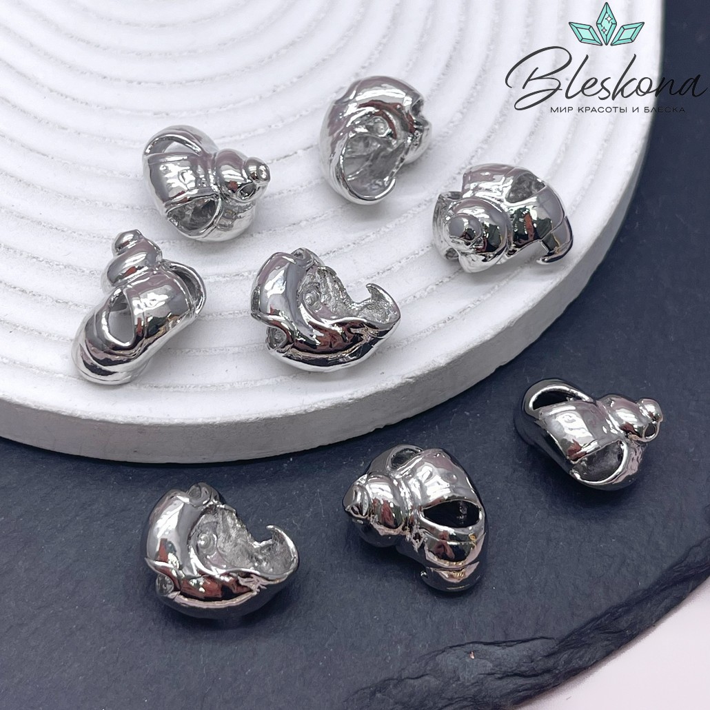 17,5*18 мм Цвет серебро, Подвеска Ракушка 